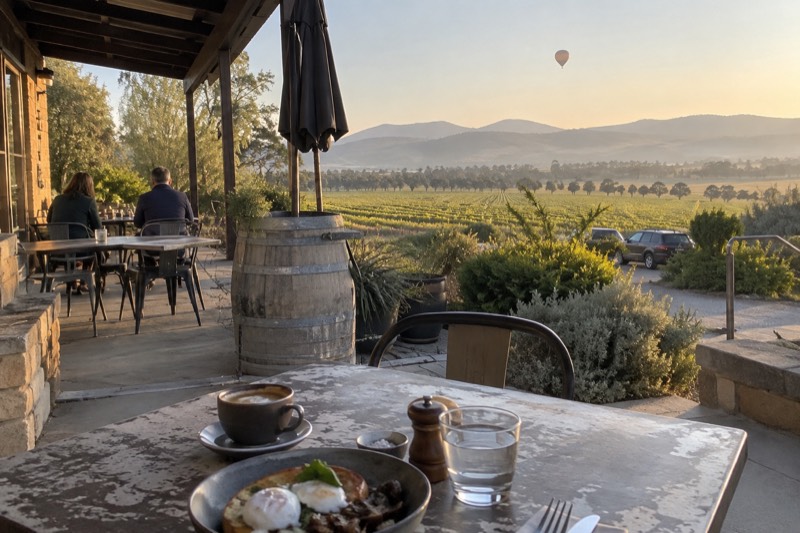 Sunrise Hot Air Balloon Flight over Yarra Valley + Breakfast